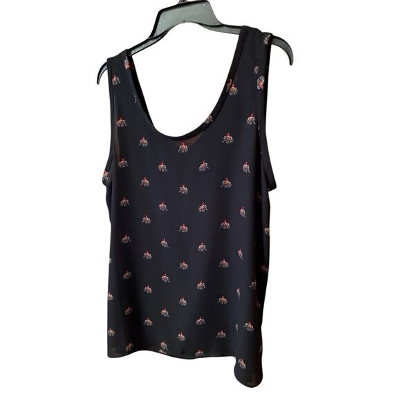 Woman’s Philosophy  Neck Tank Top Elephant Print Black Red Gold Large NWT - Picture 6 of 9